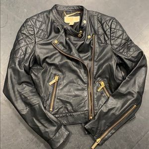 Michael Kors leather Moto jacket